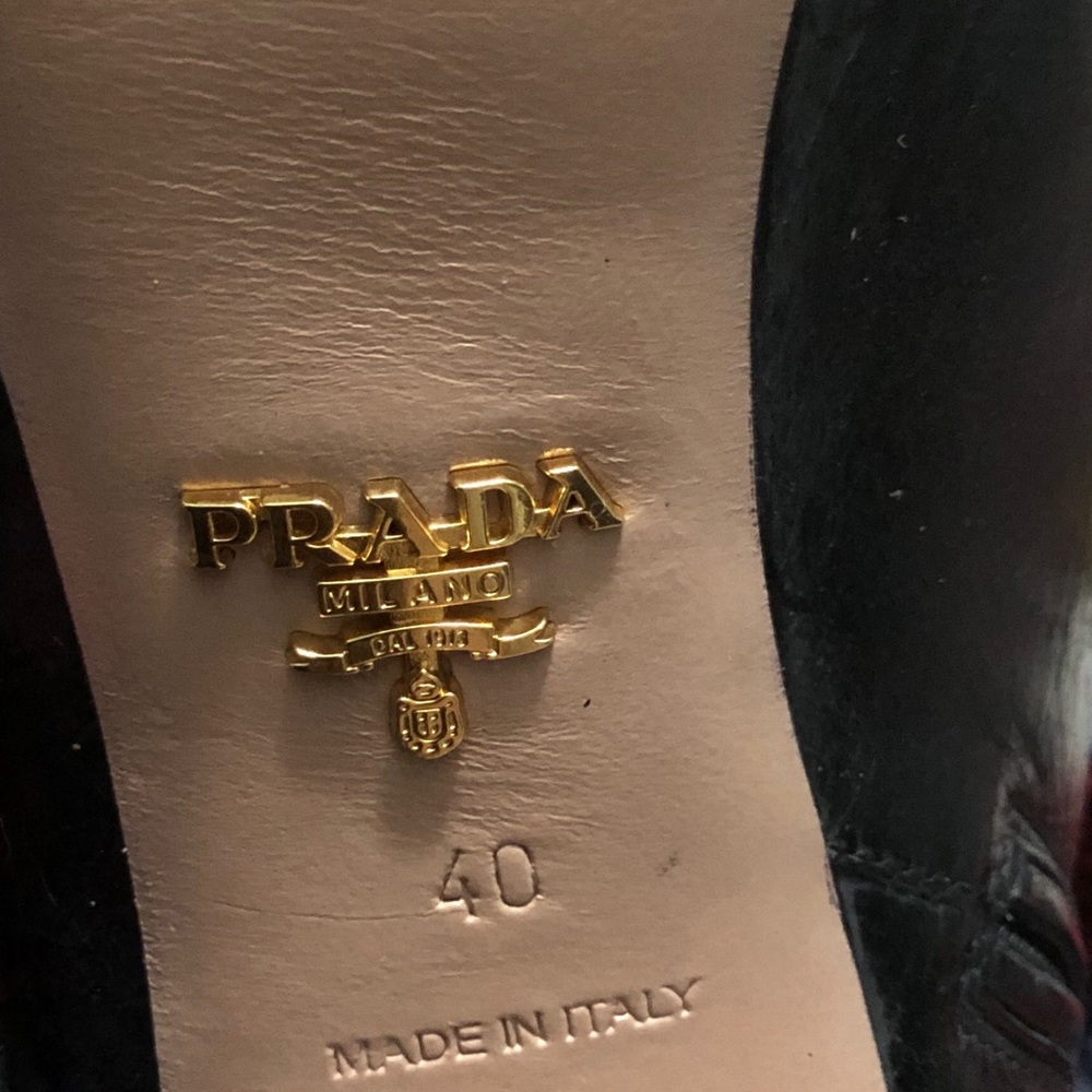 PRADA💥SOLD OUT💥Ankle Black Boots Size 40/US 9 - Picture 3 of 8